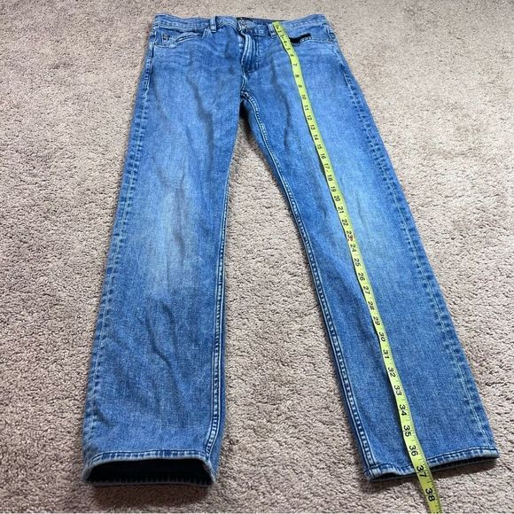 7 for all Mankind Jeans Size 30 Blue Denim Stretch Straight Leg - Picture 2 of 9